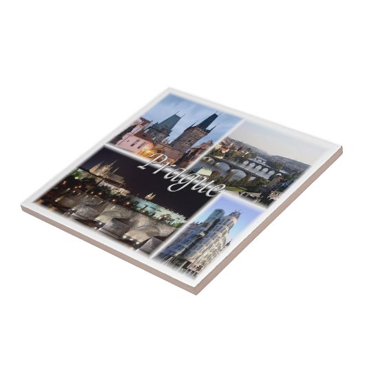 zCZ005 PRAGUE Tsjechië, Tegeltje (Zijkant)