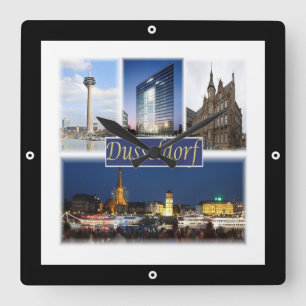 zDE008 DUSSELDORF, Duitsland, Europa, Vierkante Klok