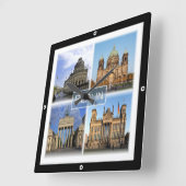 zDE018 BERLIN Duitsland, Vierkante Klok (Hoek)