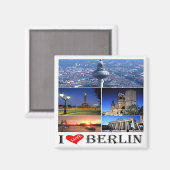 zDE020 BERLIN I LIEFT Duitsland, Fridge Magnet Magneet (Voorkant / Achterkant)