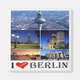 zDE020 BERLIN I LOVE Germany, Fridge Magnet