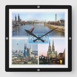 zDE025 COLOGNE KÖLN Duitsland, Europa, Vierkante Klok