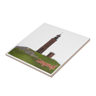 zDE063 LANGENESS VUURTOREN Friese eilanden Tegeltje