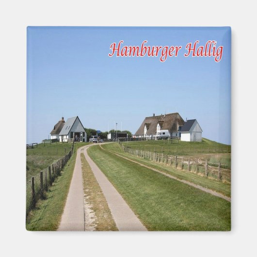 zDE085 HAMBURGER HOLM Friese eilanden, Koelkast Magneet (Voorkant)