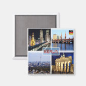 zDE090 BERLIJN Bikini Haus Oberbaum, Koelkast Magneet (Voorkant / Achterkant)