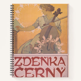Zdenka Cerny poster by Alphonse Mucha  Notitieboek