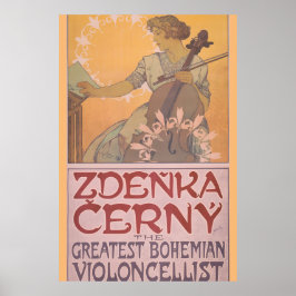 Zdenka Cerny poster van Alphonse Mucha
