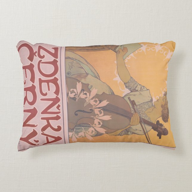Zdenka Cerny poster van Alphonse Mucha Accent Kussen (Voorkant)
