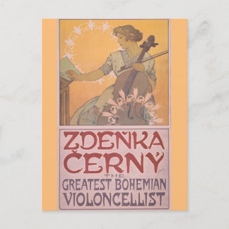 Zdenka Cerny poster van Alphonse Mucha Briefkaart