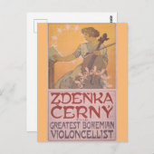 Zdenka Cerny poster van Alphonse Mucha Briefkaart (Voorkant / Achterkant)