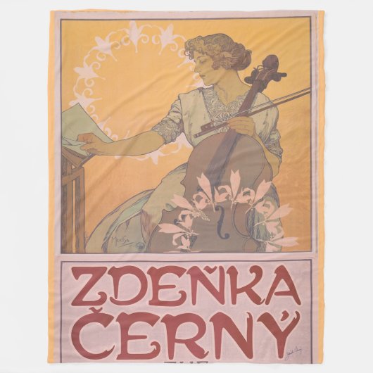 Zdenka Cerny poster van Alphonse Mucha Fleece Deken (Voorkant)