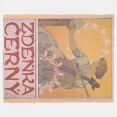 Zdenka Cerny poster van Alphonse Mucha Fleece Deken (Voorkant (Horizontaal))