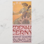 Zdenka Cerny poster van Alphonse Mucha Menu (Achterkant)