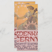 Zdenka Cerny poster van Alphonse Mucha Menu (Voorkant / Achterkant)