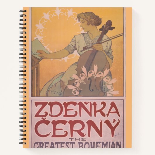 Zdenka Cerny poster van Alphonse Mucha Notitieboek (Voorkant)