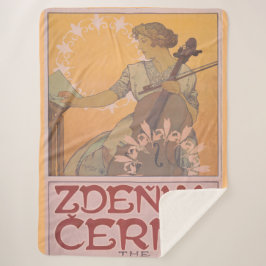 Zdenka Cerny poster van Alphonse Mucha Sherpa Deken