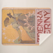 Zdenka Cerny poster van Alphonse Mucha Sherpa Deken (Voorkant (horizontaal))