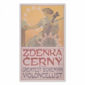 Zdenka Cerny poster van Alphonse Mucha Sticker (Voorkant)