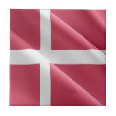 zDK002 DEENSE zwaaiende VLAG Denemarken, Tegeltje (Voorkant)