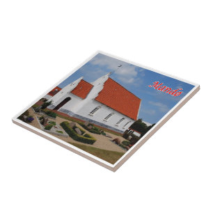 zDK010 MANDØ KIRK Friese Eilanden Denemarken, Tegeltje