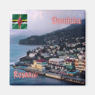 zDM004 ROSEAU, Panorama, Dominica, Amerika, Fridge Magneet