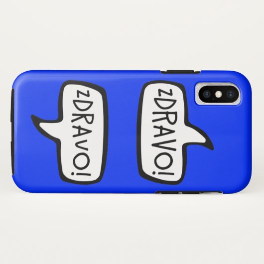 ZDRAVO! Bosnisch-Servische Greeting Speech Bubble Case-Mate iPhone Case (Achterkant (horizontaal))