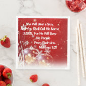 Ze Beer een kerstfeest. Servet (Insitu)