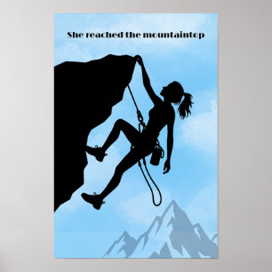 Ze Bereikte De Bergtop: Sterke Vrouwen Poster