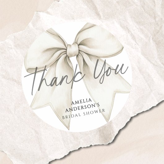 Ze binden de knoop witte boog Vrijgezellenfeest Ronde Sticker