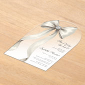 Ze bindt de knoop Bachelorette Arched Acryl Uitnodigingen (Laagn)