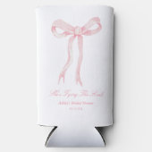 Ze bindt de knoop roze boog Vrijgezellenfeest guns (Voorkant)