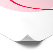 Ze bindt de knoop roze en rode bruids welkom poster (Hoek)