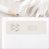 Ze bindt de knoop vrijgezellenfeest etiket (Insitu)