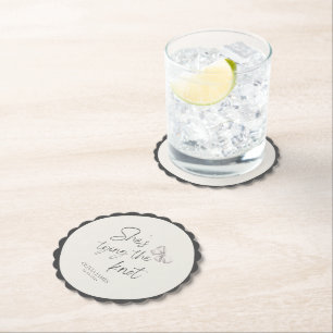 Ze bindt de knoop vrijgezellenfeest kartonnen onderzetters