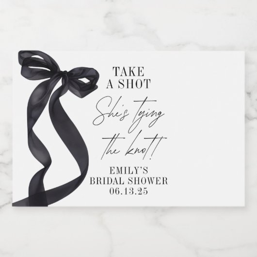 Ze bindt de knoop Vrijgezellenfeest partij gunst Likeurfles Etiket (Enkel label)