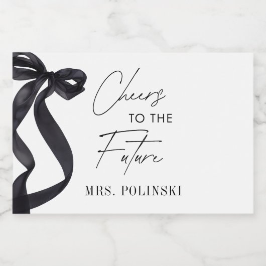 Ze bindt de knoop Vrijgezellenfeest partij gunst Sparkling Wijnetiket (Enkel label)