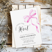 Ze bindt de roze knoop Vrijgezellenfeest Kaart