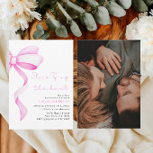 Ze bindt de roze knoop Vrijgezellenfeest Kaart