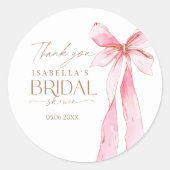 Ze bindt het knoop Vrijgezellenfeest Ronde Sticker (Voorkant)