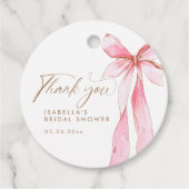 Ze bindt het knoop Vrijgezellenfeest vast Bedankjes Labels (Voorkant)