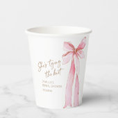 Ze bindt het knoop Vrijgezellenfeest vast Papieren Bekers (Voorkant)