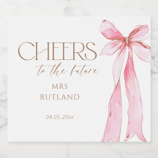 Ze bindt het knoop Vrijgezellenfeest vast Sparkling Wijnetiket (Enkel label)