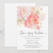 Ze bindt het knoopbloemige Vrijgezellenfeest Kaart (Voorkant / Achterkant)