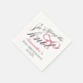 Ze bindt het Knot Bow Coquette Vrijgezellenfeest Servet (Hoek)