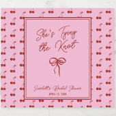 Ze bindt het Knot Cherry Vrijgezellenfeest Sparkling Wijnetiket