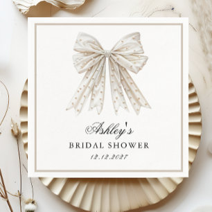 Ze bindt het Knot Pearls Bow Vrijgezellenfeest Servet