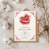 Ze bindt het Knot Retro Hart Rood Vrijgezellenfees Kaart