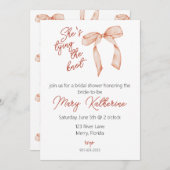 Ze bindt het Knot-Vrijgezellenfeest vast Kaart (Voorkant / Achterkant)