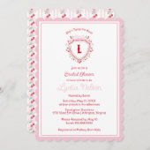 Ze bindt het Monogram van het Knot Cherry-Vrijgeze Kaart (Voorkant / Achterkant)