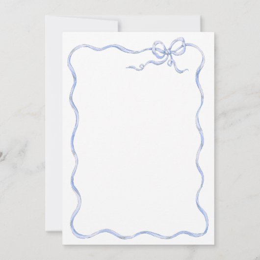 Ze bindt het Schattigee Blue Bow Vrijgezellenfeest Kaart (Achterkant)